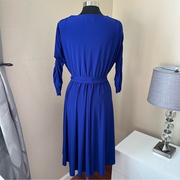 Eliza J Blue Ruched High Low Dress - Picture 9 of 13